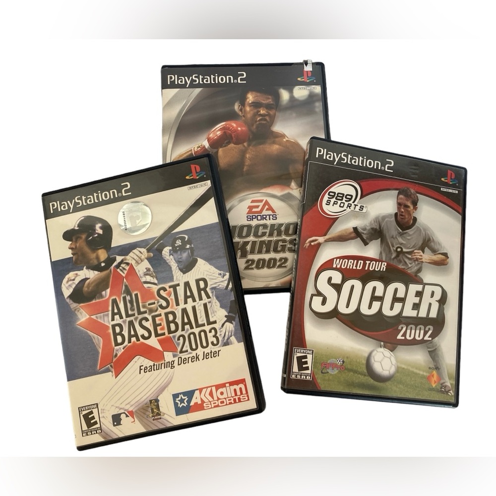 Baseball Soccer Boxing PlayStation 2 Lot of 3 Games Ps2 Game Lot